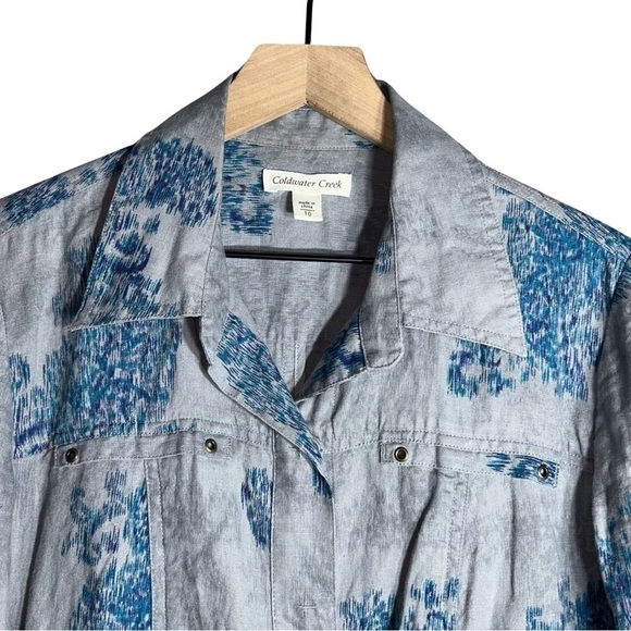 Coldwater Creek 100% Linen Jacket - Size 10 - Picture 4 of 8